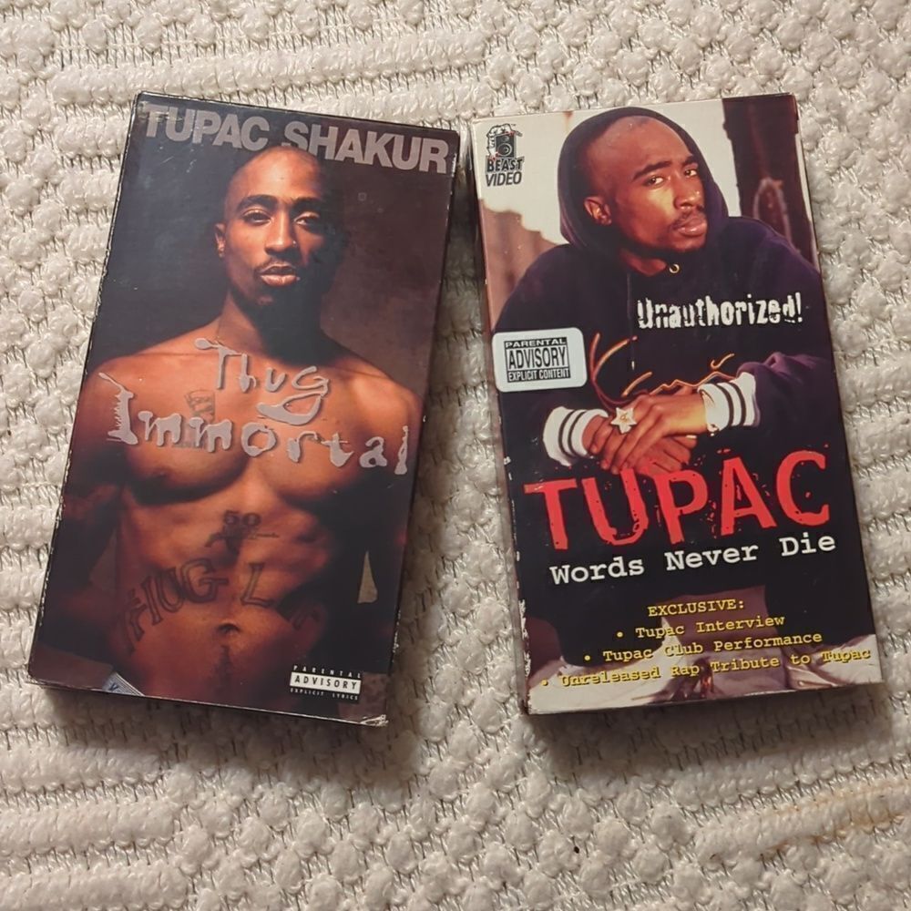 Tupac Shakur VHS collector's item Unauthorized Words Never Die &‎ Thug Immortal